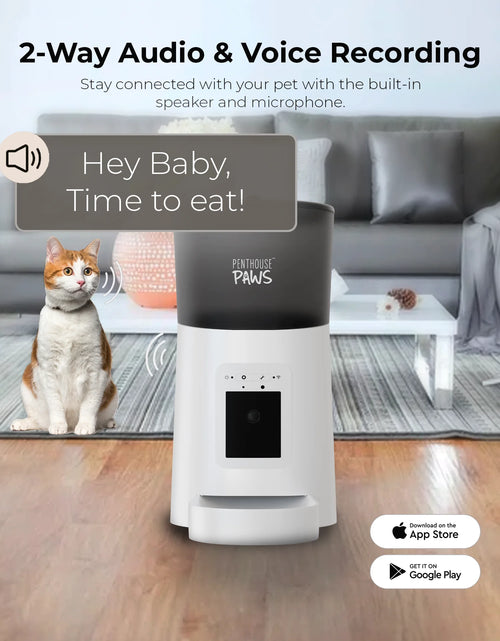 Load image into Gallery viewer, Smart HD Feeder, Automatic Pet Food Dispenser, 6L, 1080P Camera, 2-Way Audio, Backup Power, 15 Meals/Day, White, for Cat &amp; Dog
