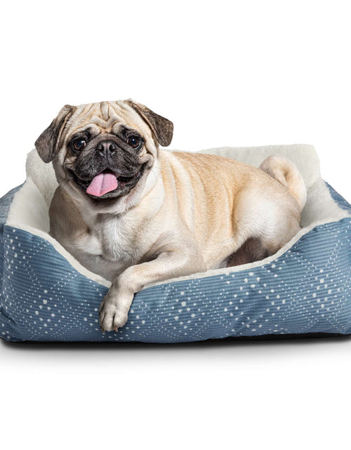 Load image into Gallery viewer, Puppy Dog Bed, Plush Bolster Dog for Small Dogs, Small, 21" X 17", Blue
