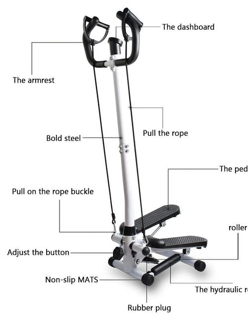 Load image into Gallery viewer, Health &amp; Fitness Steppers for Exercise,Vertical Climber Stair Stepper Exercise Home Workout Equipment with Resistance Bands for Full Body Workout,330Lbs Loading Capacity

