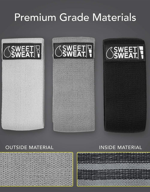 Load image into Gallery viewer, Sweet Sweat 3-Pc Hip Resistance Bands Set Non-Slip Booty Bands with Mesh Bag, Pink
