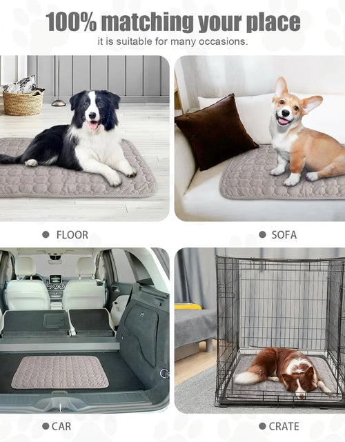 Load image into Gallery viewer, Large Dog Crate Bed Dog Crate Pad Washable Dog Bed Mat for Crate Mats for Dog Cage Mat Dog Kennel Pad Dog Kennel Mat Dog Crate Liner Dog Beds for Large Dog,48" X 36"

