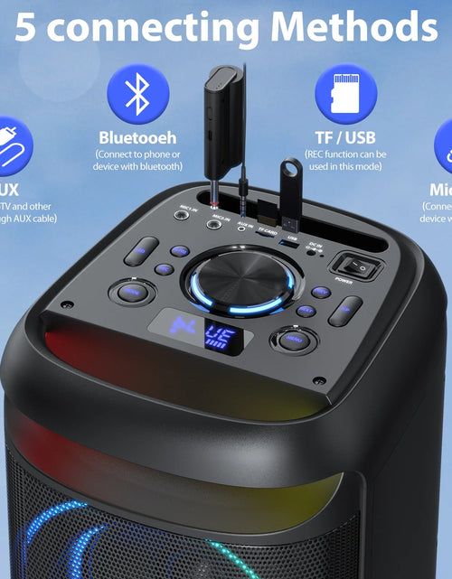Load image into Gallery viewer, Large Party Speaker, Bluetooth Speaker with Dazzling Rgb Light, Two 6.5'' Subwoofer, T20
