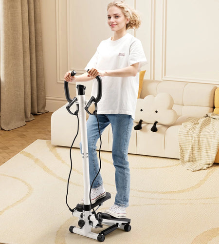 Health & Fitness Steppers for Exercise,Vertical Climber Stair Stepper Exercise Home Workout Equipment with Resistance Bands for Full Body Workout,330Lbs Loading Capacity