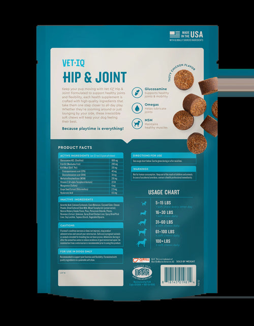 Load image into Gallery viewer, (3 Pack) Vetiq Hip &amp; Joint Supplement for Dogs, Chicken Flavored Soft Chews, 7.4 Oz, 60 Count
