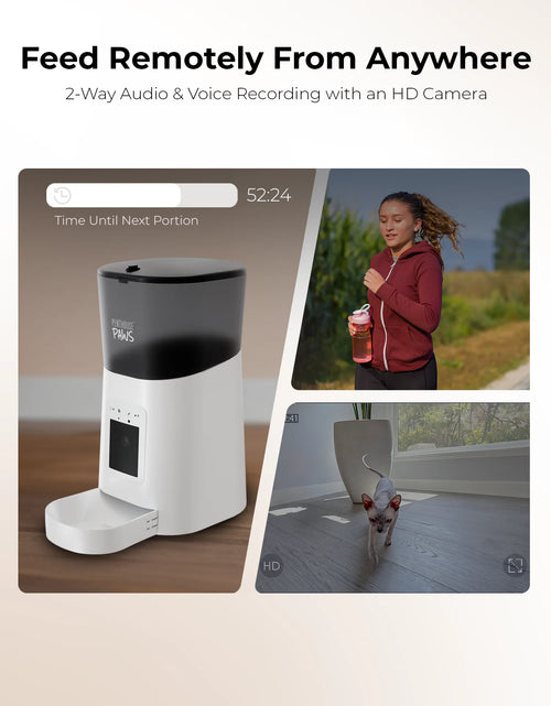 Load image into Gallery viewer, Smart HD Feeder, Automatic Pet Food Dispenser, 6L, 1080P Camera, 2-Way Audio, Backup Power, 15 Meals/Day, White, for Cat &amp; Dog
