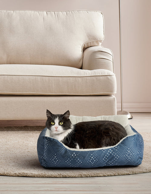 Load image into Gallery viewer, Puppy Dog Bed, Plush Bolster Dog for Small Dogs, Small, 21" X 17", Blue

