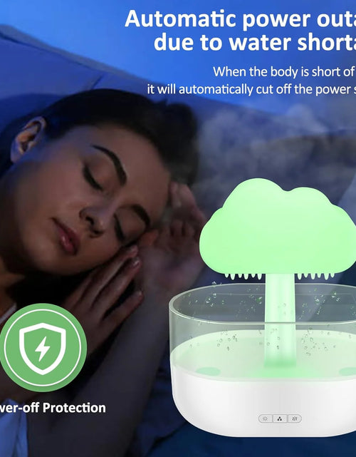 Load image into Gallery viewer, 7 Color Lights Rain Cloud Humidifier, Timing Water Drip Aroma Diffuser, Mushroom Waterfall Lamp for Home Office Bedroom
