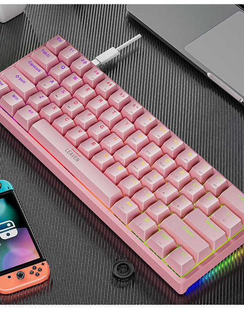 Load image into Gallery viewer, Keyboards 61 Keys 60% Mini Gaming Mechanical Keyboard RGB Hotswap Type-C Wired Gaming Keyboards Ergonomics Keyboard PBT Keycaps for Gamer T230215
